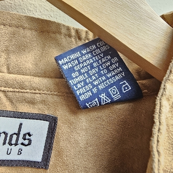 Badlands Las Vegas Golf Club Vest, Brown Faux Suede with Metal Snaps, Size Large - Picture 9 of 11